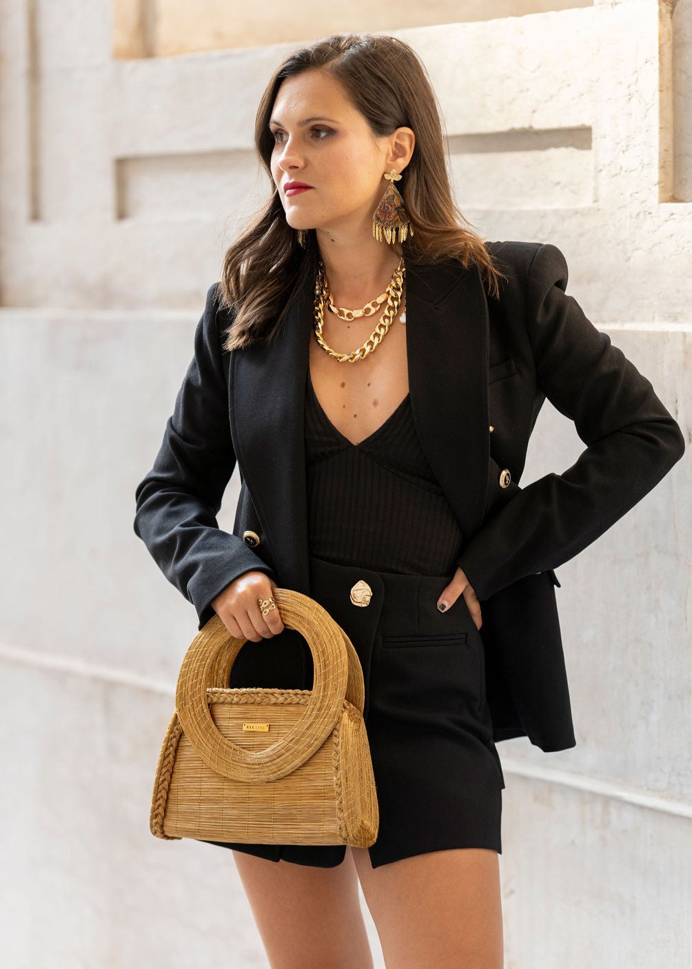 Bertha Handbag - Rye Line