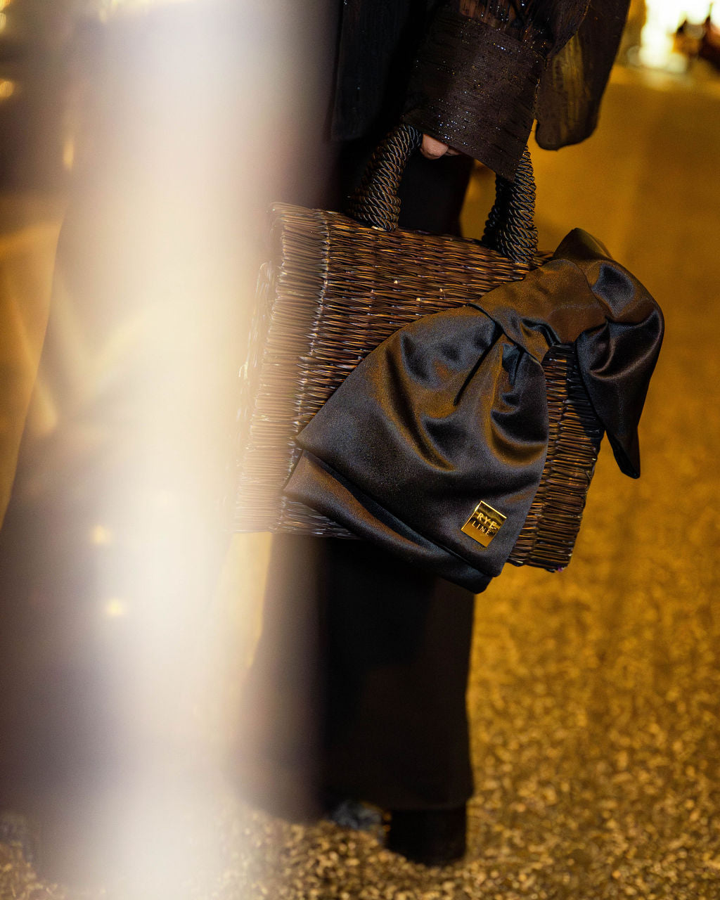 Júlia Bow Handbag - Rye Line